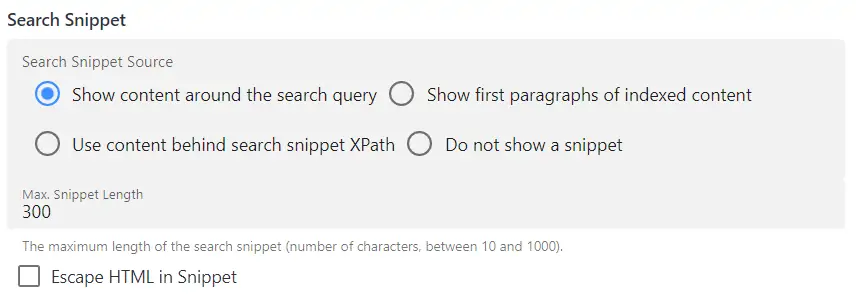 search snippet source